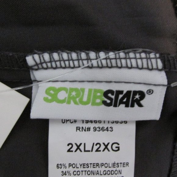 SCRUBSTAR WOMENS SZ 2 X DRAWSTRING PANTS PEWTER STRETCH GRAY MEDICAL DOCTOR NWT - Picture 11 of 13